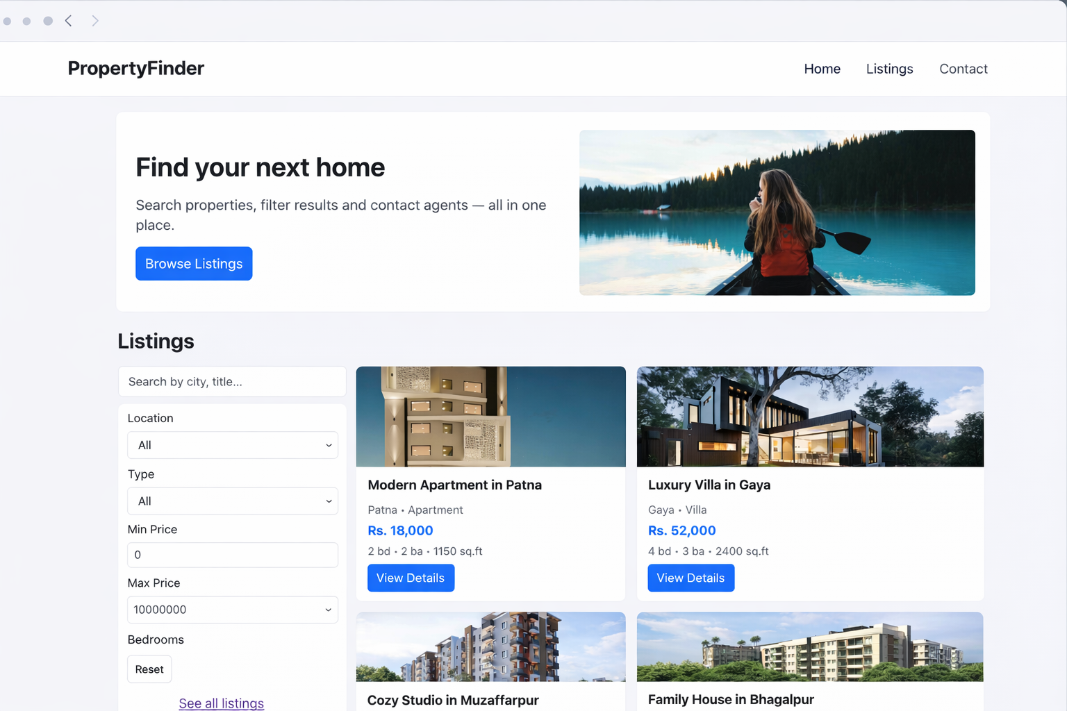 Property Listing Platform